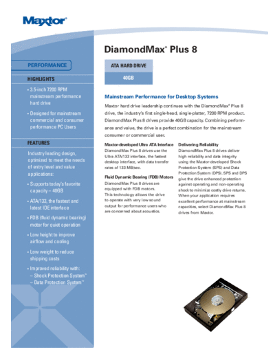 maxtor DiamondMax Plus 8  maxtor Maxtor DiamondMax Plus 8.PDF