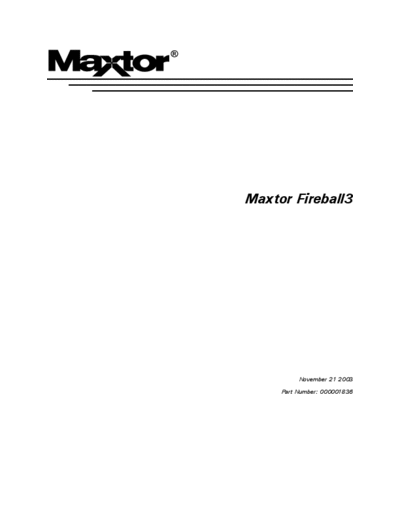 maxtor Fireball 3  maxtor Maxtor Fireball 3.pdf