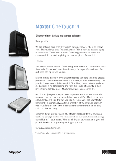 maxtor One Touch 4  maxtor Maxtor One Touch 4.PDF