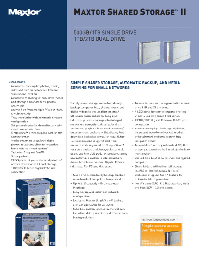 maxtor Shared Storage II Dual Drive  maxtor Maxtor Shared Storage II Dual Drive.PDF