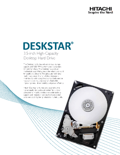 Hitachi Desktop Internal Drive Retail Kit Datasheet (2TB and below)  Hitachi disk Desktop Internal Drive Retail Kit Datasheet (2TB and below).pdf