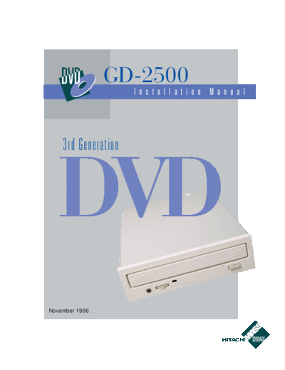 Hitachi GD-2500  Hitachi disk Hitachi GD-2500.PDF