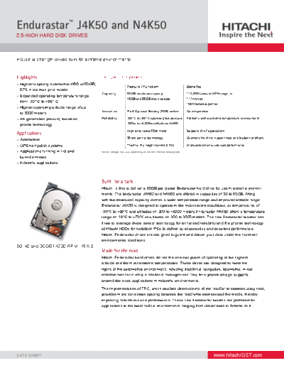 Hitachi Endurastar J4K50 and N4K50  Hitachi disk Hitachi Endurastar J4K50 and N4K50.PDF