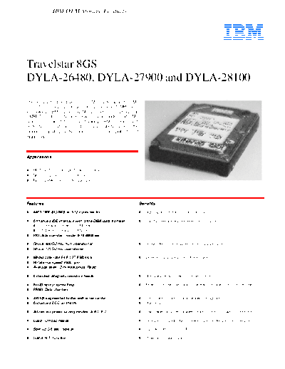 IBM Travelstar 8GS  IBM HDD IBM Travelstar 8GS.PDF