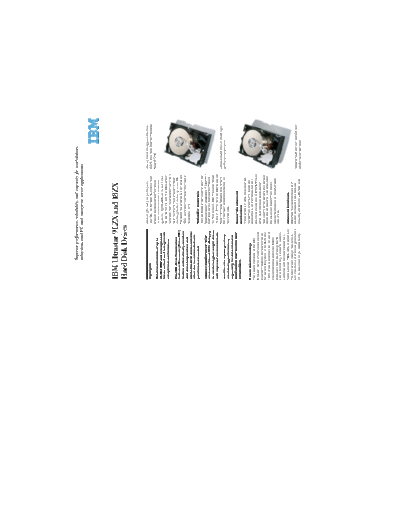 IBM Ultrastar 9LZX and 18ZX  IBM HDD IBM Ultrastar 9LZX and 18ZX.PDF