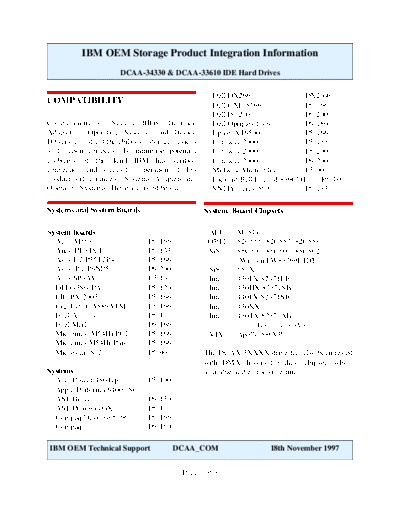 IBM Deskstar 4 Compatibility Summary  IBM Deskstar 4 Compatibility Summary.pdf