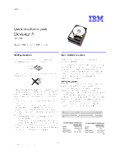 IBM Deskstar 5 Quick Installation Guide v3.0  IBM Deskstar 5 Quick Installation Guide v3.0.pdf