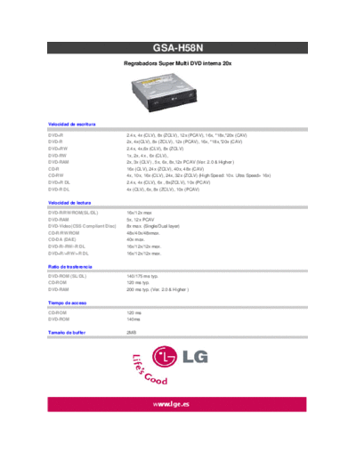 LG GSA-H58N  LG LG GSA-H58N.PDF