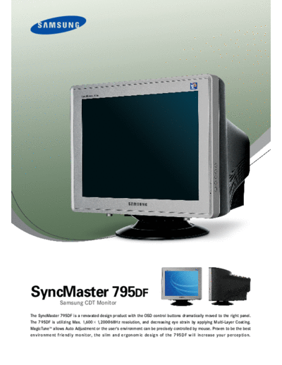 Samsung SyncMaster 795DF  Samsung Monitor Samsung SyncMaster 795DF.PDF