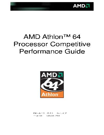 AMD Athlon Processor Competitive Performance Guide  AMD AMD Athlon Processor Competitive Performance Guide.pdf