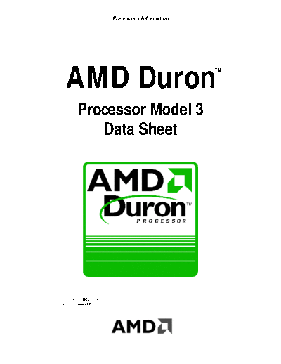 AMD Duron Processor Model 3 Data Sheet  AMD AMD Duron Processor Model 3 Data Sheet.pdf