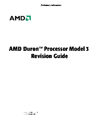 AMD Duron Processor Model 3 Revision Guide  AMD AMD Duron Processor Model 3 Revision Guide.pdf