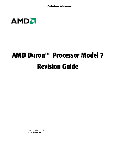 AMD Duron Processor Model 7 Revision Guide  AMD AMD Duron Processor Model 7 Revision Guide.pdf
