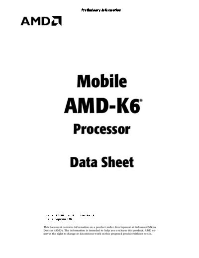AMD K6-2 Mobile  AMD AMD K6-2 Mobile.PDF