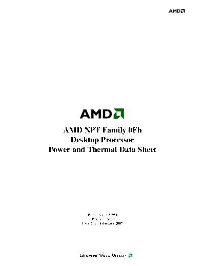 AMD NPT Family 0Fh Desktop Processor Power and Thermal Data Sheet  AMD AMD NPT Family 0Fh Desktop Processor Power and Thermal Data Sheet.pdf