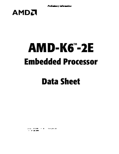 AMD -K6-2E Embedded Processor Data Sheet  AMD AMD-K6-2E Embedded Processor Data Sheet.pdf