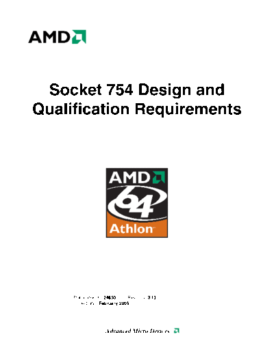 AMD Socket 754 Design and Qualification Requirements  AMD Socket 754 Design and Qualification Requirements.pdf