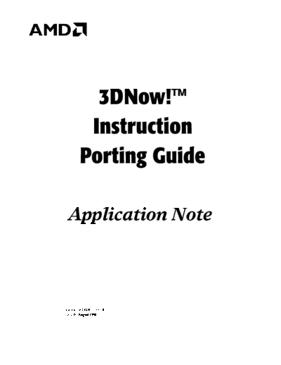 Intel 3DNow! Instruction Porting Guide Application Note  Intel 3DNow! Instruction Porting Guide Application Note.pdf