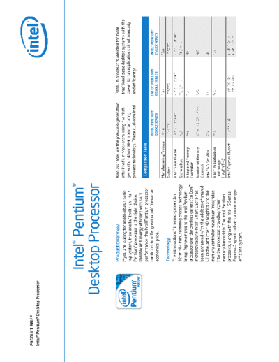 Intel Pentium Desktop Processor  Intel Intel Pentium Desktop Processor.pdf