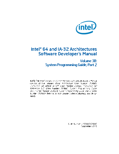 Intel  64 and IA-32 Architectures Software Developer