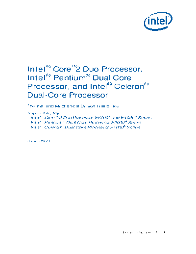 Intel  Core2 Duo Processors on 45-nm process Processor for Embedded Applications Thermal Design Guide  Intel Intel Core2 Duo Processors on 45-nm process Processor for Embedded Applications Thermal Design Guide.pdf