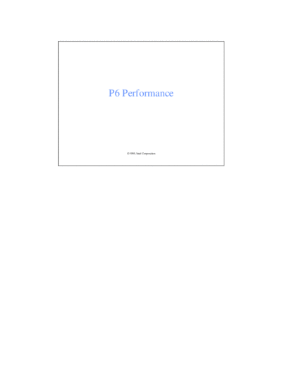Intel P6 Performance  Intel P6 Performance.PDF