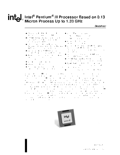 Intel  Pentium III Processor Based on 0.13 Micron Process Up to 1.33 GHz Datasheet  Intel Intel Pentium III Processor Based on 0.13 Micron Process Up to 1.33 GHz Datasheet.pdf