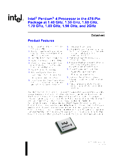 Intel Pentium IV at s. 478  Intel Pentium IV at s. 478.PDF