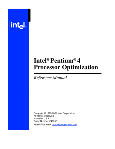 Intel Pentium IV Optimization  Intel Pentium IV Optimization.PDF