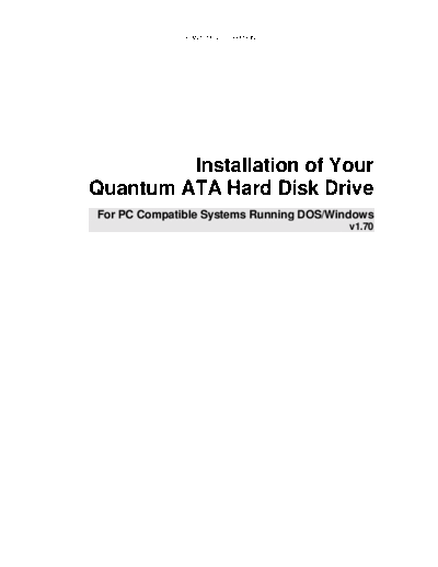 quantum Installation of   ATA HDD  quantum Installation of Quantum ATA HDD.PDF