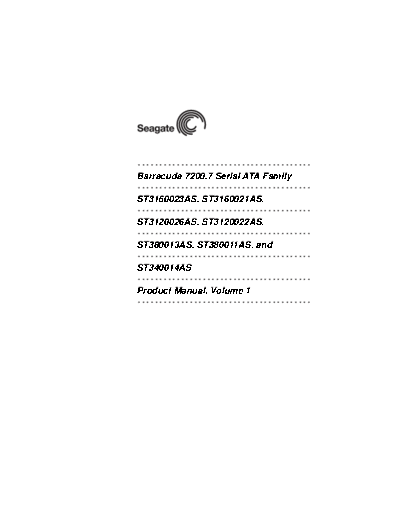 seagate Baracuda 7200.7 SATA  seagate Seagate Baracuda 7200.7 SATA.PDF