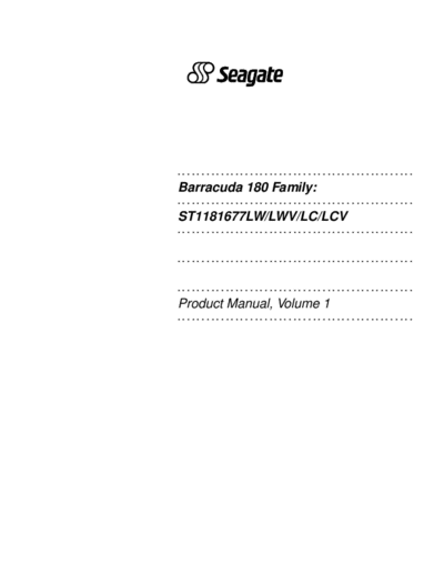 seagate Barracuda 180 II  seagate Seagate Barracuda 180 II.PDF