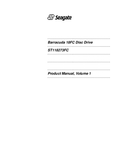 seagate Barracuda 18FC II  seagate Seagate Barracuda 18FC II.PDF