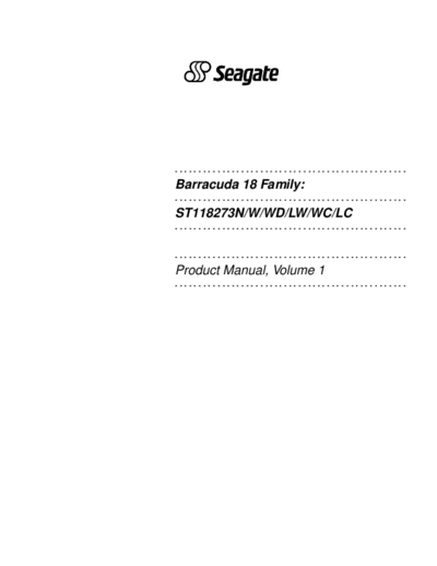 seagate Barracuda 18FC IV  seagate Seagate Barracuda 18FC IV.PDF