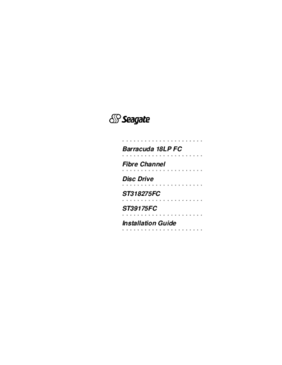 seagate Barracuda 18LP FC  seagate Seagate Barracuda 18LP FC.PDF