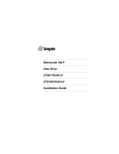 seagate Barracuda 18LP  seagate Seagate Barracuda 18LP.PDF