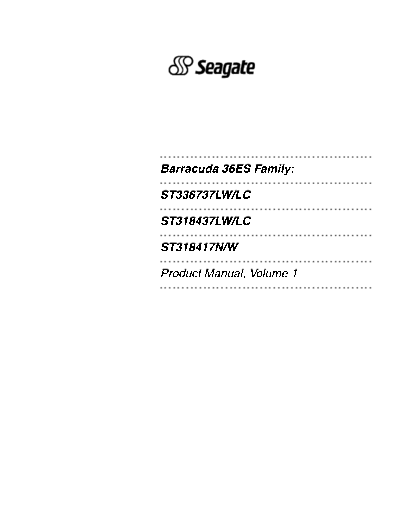 seagate Barracuda 36ES I  seagate Seagate Barracuda 36ES I.PDF