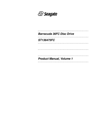 seagate Barracuda 36FC II  seagate Seagate Barracuda 36FC II.PDF