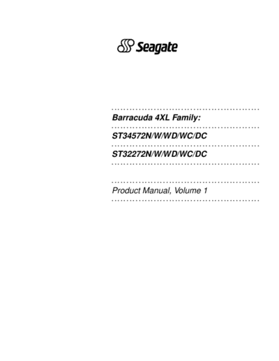 seagate Barracuda 4XL II  seagate Seagate Barracuda 4XL II.PDF