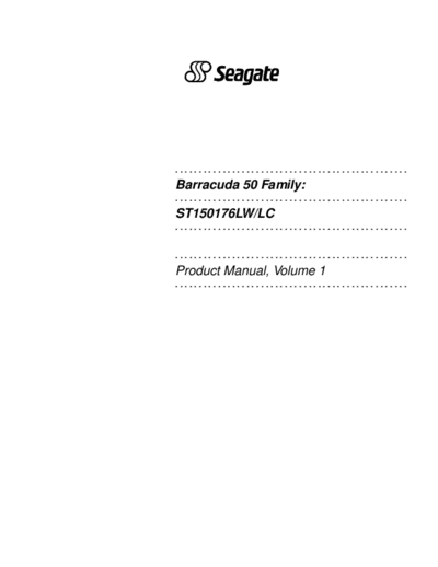 seagate Barracuda 50  seagate Seagate Barracuda 50.PDF