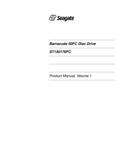 seagate Barracuda 50FC II  seagate Seagate Barracuda 50FC II.PDF