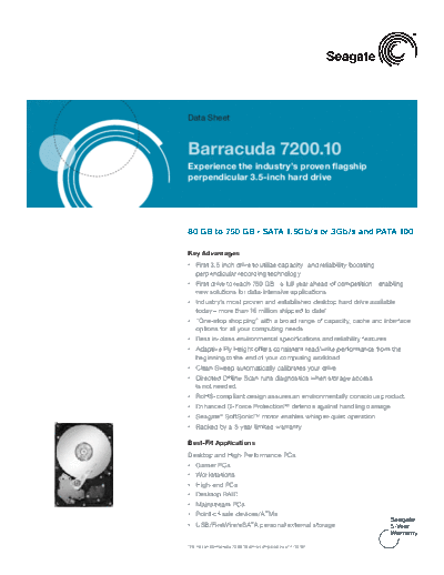 seagate Barracuda 7200.10 -   seagate Seagate Barracuda 7200.10 - .PDF