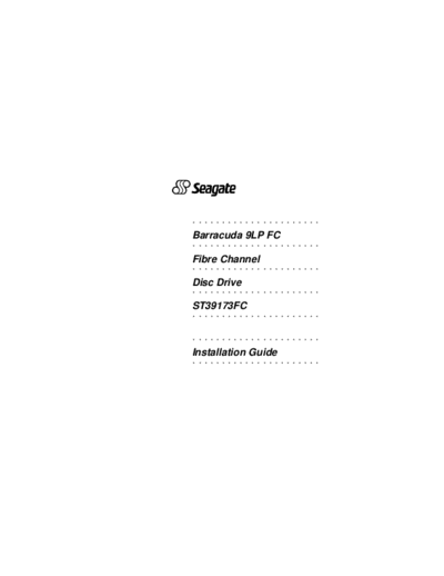 seagate Barracuda 9LP  seagate Seagate Barracuda 9LP.PDF