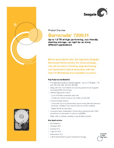 seagate Barracuda 7200.11 -   seagate Seagate Barracuda 7200.11 - .PDF