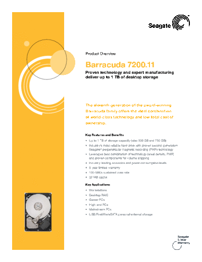 seagate Barracuda 7200.11 III  seagate Seagate Barracuda 7200.11 III.PDF