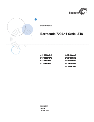 seagate Barracuda 7200.11 V  seagate Seagate Barracuda 7200.11 V.PDF