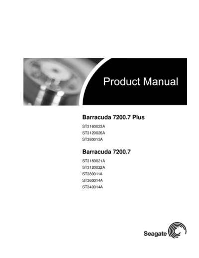 seagate Barracuda 7200.7 PATA Product Manual (with ST360014A added)  seagate Seagate Barracuda 7200.7 PATA Product Manual (with ST360014A added).PDF
