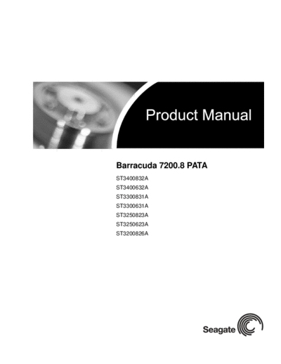 seagate Barracuda 7200.8 PATA  seagate Seagate Barracuda 7200.8 PATA.PDF