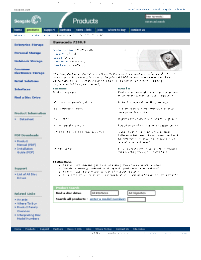 seagate Barracuda 7200.9 - ST3250624A  seagate Seagate Barracuda 7200.9 - ST3250624A.PDF