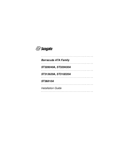 seagate Barracuda ATA 2  seagate Seagate Barracuda ATA 2.PDF